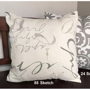 Cotton Pillow Cover Romantic Sketch Pattern New